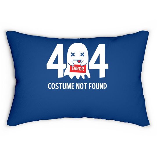 Error 404 Costume Not Found Ghost Halloween Costume Lumbar Pillow