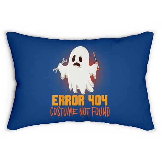 Ghost Halloween Error 404 Costume Not Found Lumbar Pillow