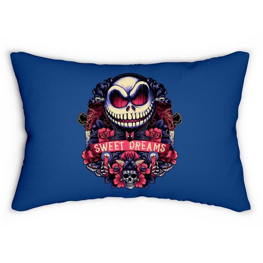 Nightmare Before Christmas Lumbar Pillow Jack Skellington Skull Face Sweet Dream Lumbar Pillow For Men