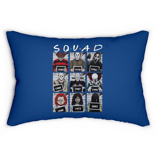 Halloween Squad Horror Movie Lumbar Pillow