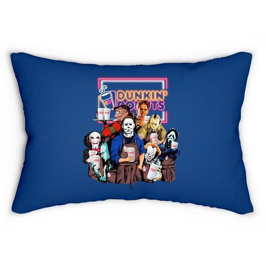 Halloween Horror Friends Love Dunkin Donuts Lumbar Pillow