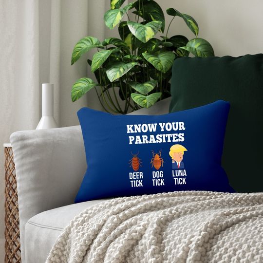 Know Your Parasites Funny Luna Tick Resist Lumbar Pillow