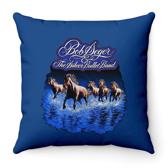 Bob Seger 1980 Against The Wind Tour Concert Throw Pillow