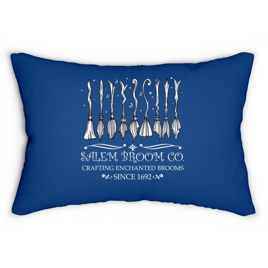 Salem Broom Company For A Halloween Fan Lumbar Pillow