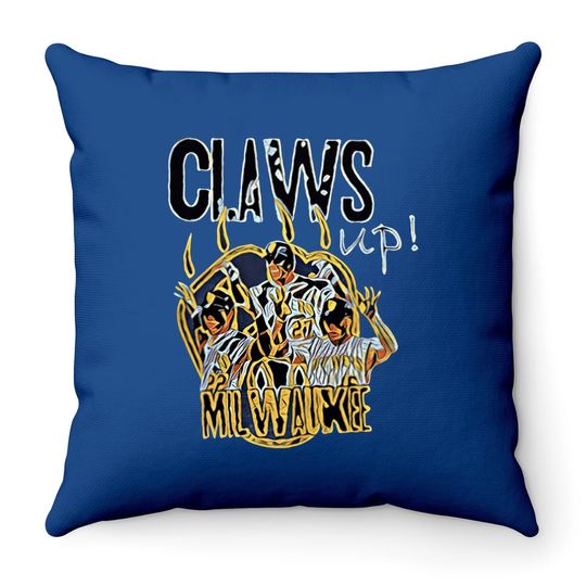 Claws Up Brewers Classic Throw Pillow