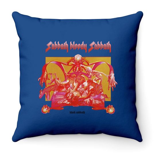 Black Sabbath  Sabbath Bloody Sabbath Bright Throw Pillow