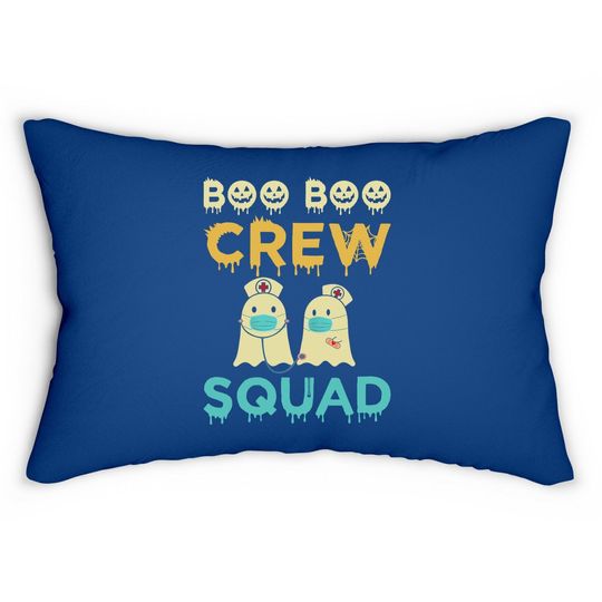 Boo Boo Crew Squad Nurse Halloween Nurses Rn Ghost Lumbar Pillow