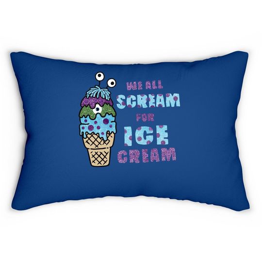 We All Scream For Ice Cream Monsters Inc Lumbar Pillow