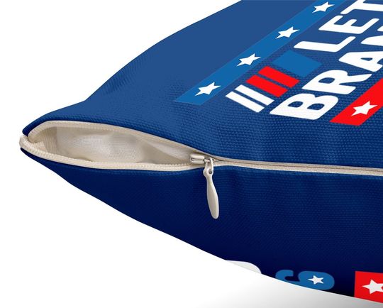 Let's Go Brandon Tee Conservative Anti Liberal Us Flag Throw Pillow