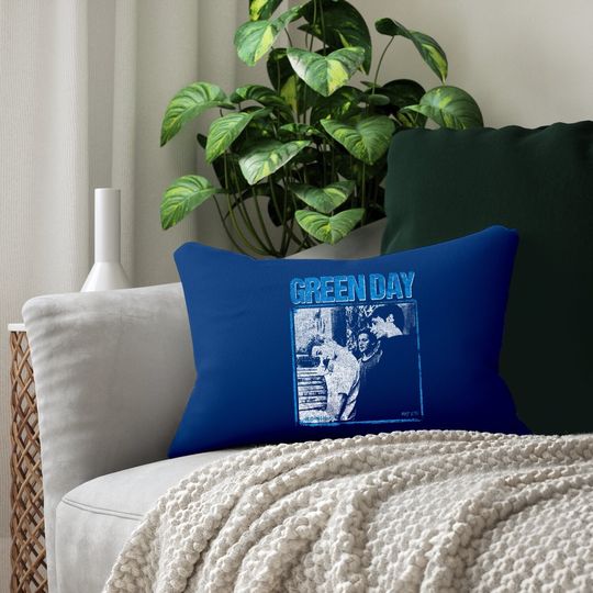 Green Day Photo Block Lumbar Pillow
