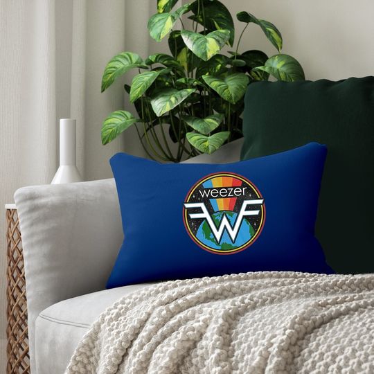Weezer Space Graphite Heather Lumbar Pillow