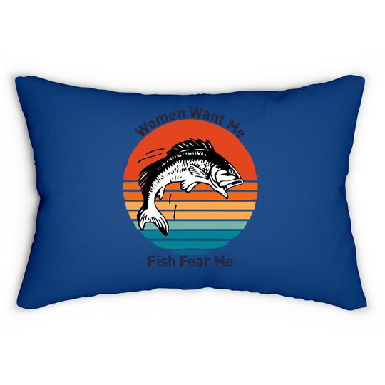 Want Me Fish Fear Me Classic Lumbar Pillow