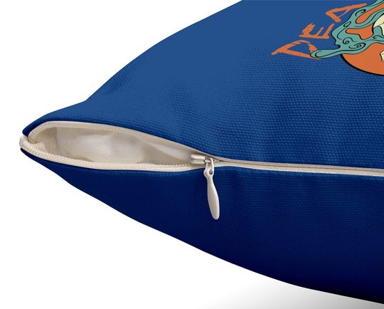 Death Before Decaf Skeleton Coffee Addict Throw Pillow