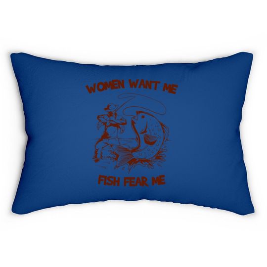 Wants Me Fish Fear Me Lumbar Pillow