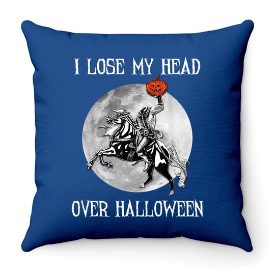 Vintage Halloween Headless Horseman Throw Pillow