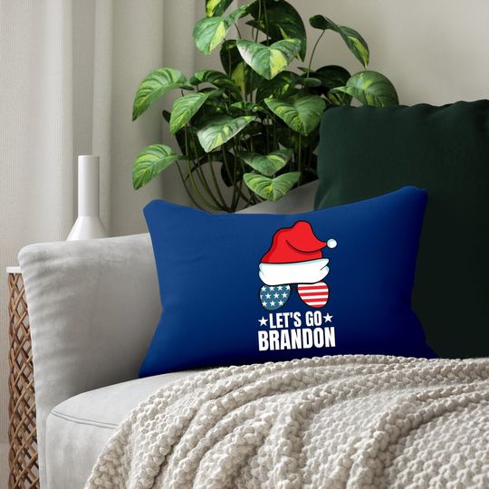 Let's Go Brandon Christmas Funny Lumbar Pillow