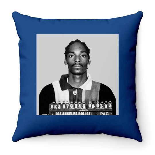 Snoop Dogg Mugshot Rapper Throw Pillow