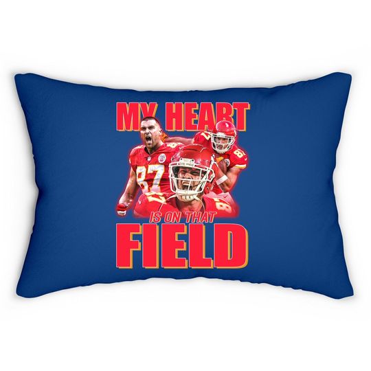 Travis Kelce My Heart Is On That Field Lumbar Pillow