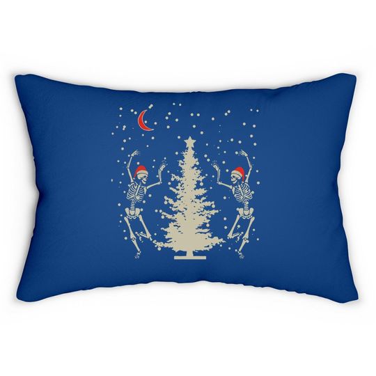 Dancing Skeleton Christmas Christmas Lumbar Pillow