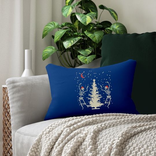 Dancing Skeleton Christmas Christmas Lumbar Pillow
