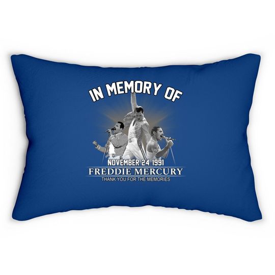 In Memory Of Freddie Mercury Lumbar Pillow