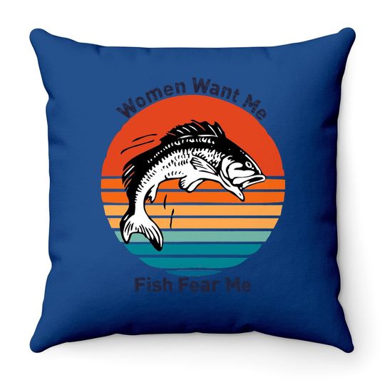 Want Me Fish Fear Me Classic Throw Pillow