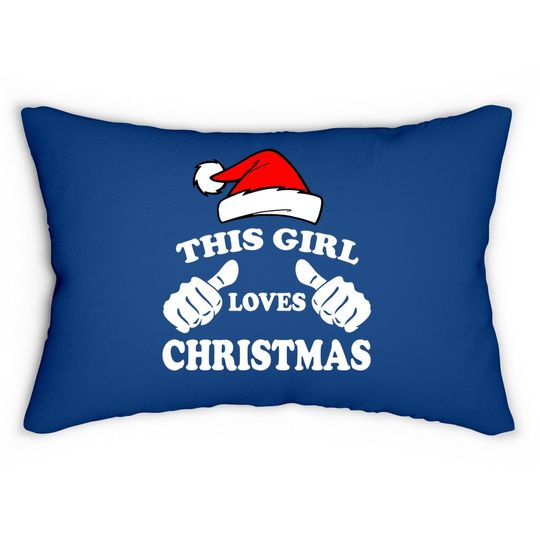 This Girl Loves Christmas Fitted Scoop Lumbar Pillow