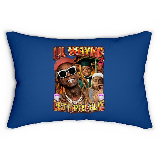 Discover Best Rapper Alive Lil Wayne Lumbar Pillow