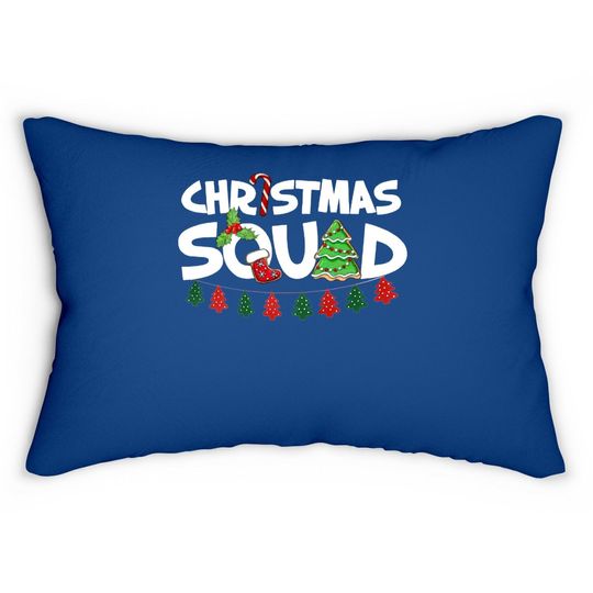 Christmas Squad Funny Xmas Tree Lumbar Pillow