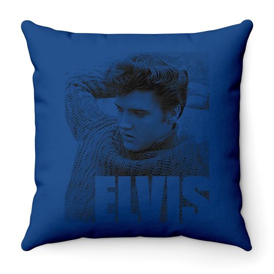 Elvis Presley Relaxing Poster Popfunk Throw Pillow