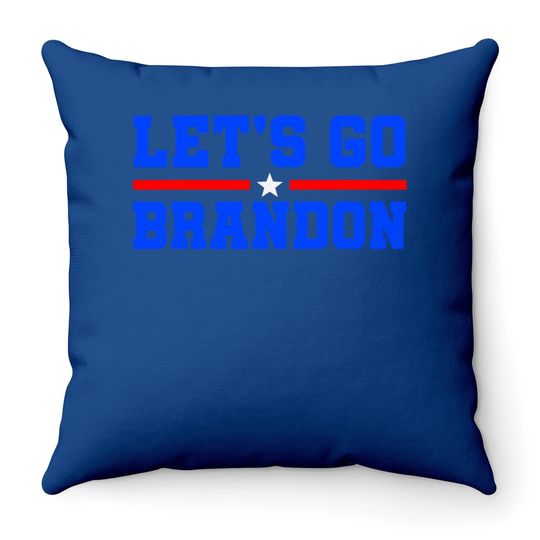 Let's Go Brandon Conservative Usa Flag Throw Pillow