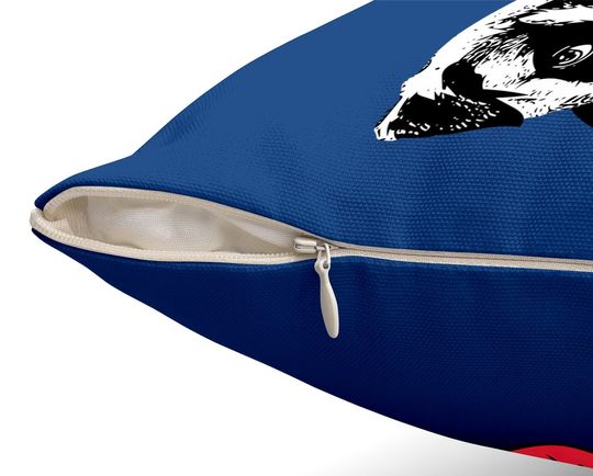 Dog With Boxing Red Gloves Throw Pillow