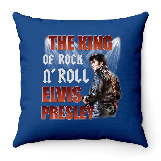 King Of Rock & Roll Elvis Presley Throw Pillow