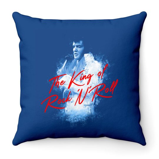 King Of Rock Elvis Presley Throw Pillow