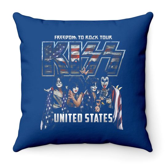 Kiss Rock Band Throw Pillow