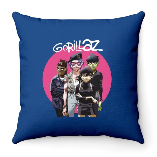 Gorillaz Humanz Band Throw Pillow