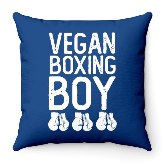 Vegan Boxing Boy Throw Pillow