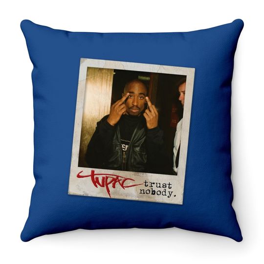 Tupac Grunge Throw Pillow