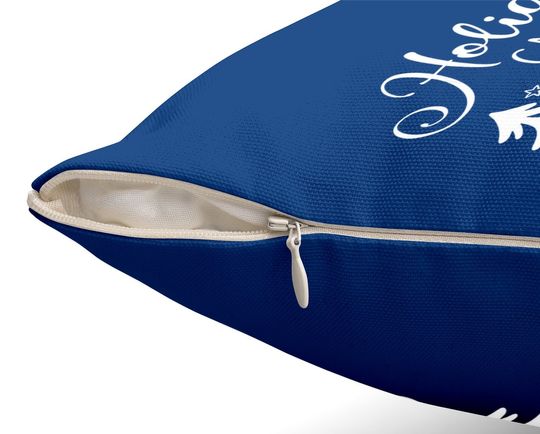 Red Holiday Camper Christmas Throw Pillow