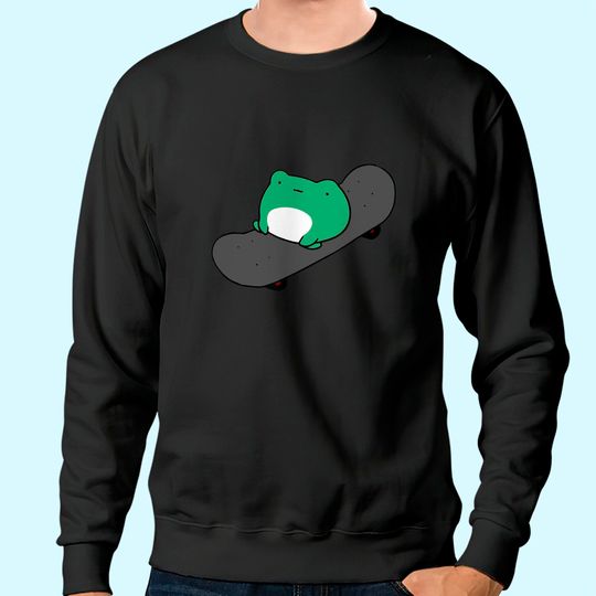 Funny Skateboarding Frog Sweatshirt