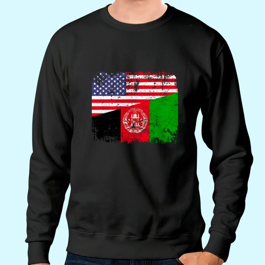 Usa Afghanistan Flag Sweatshirt
