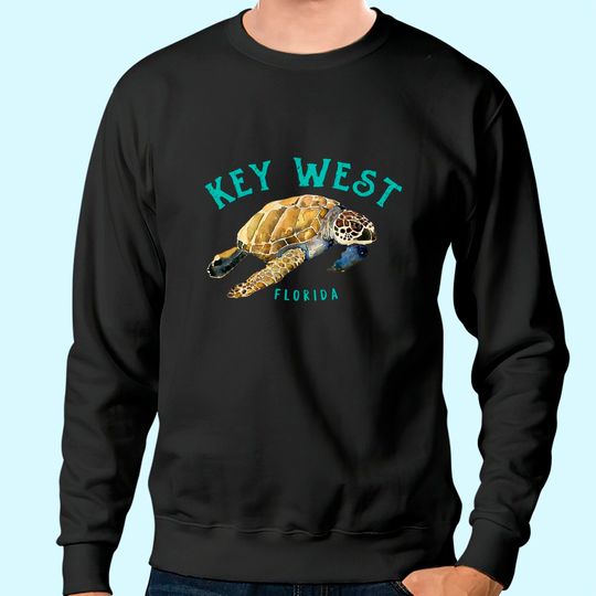 Key West Florida Happy Sea Turtle Sweatshirt