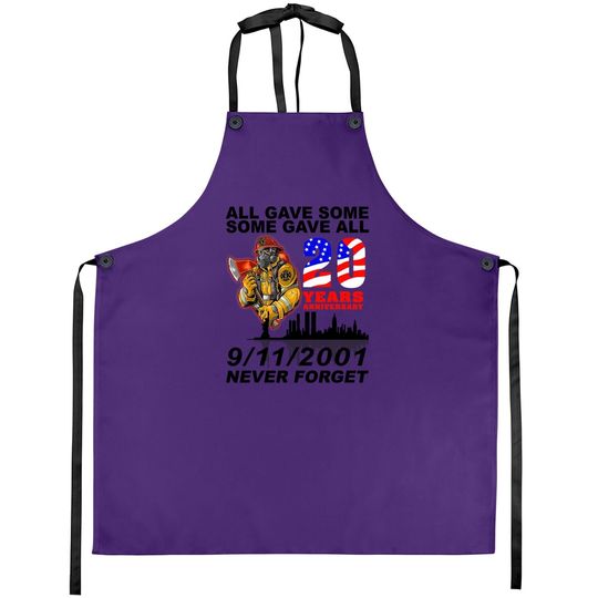 Never Forget 9-11-2001 20th Anniversary Firefighters Aprons