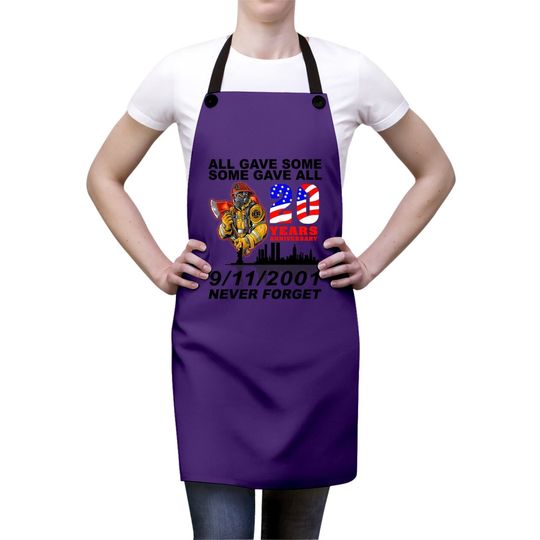 Never Forget 9-11-2001 20th Anniversary Firefighters Aprons