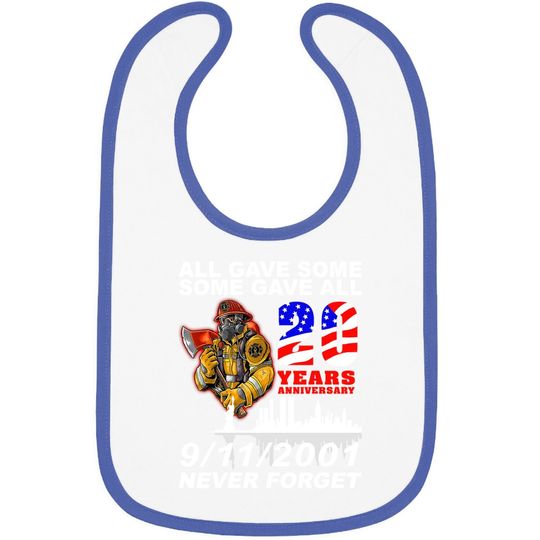 Never Forget 9-11-2001 20th Anniversary Firefighters Bibs