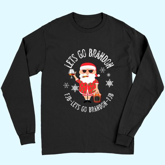 Discover Let's Go Brandon Christmas Eve Holiday Santa Long Sleeves