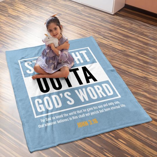 Straight Putta Gods Word Christian Baby Blanket
