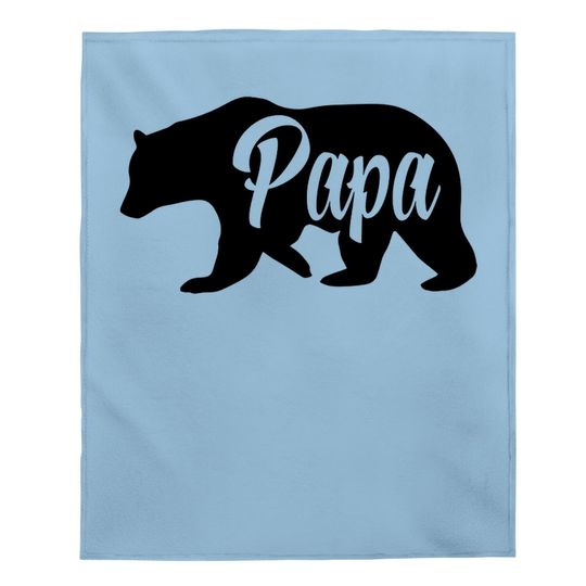 Papa Bear Baby Blanket For Dads
