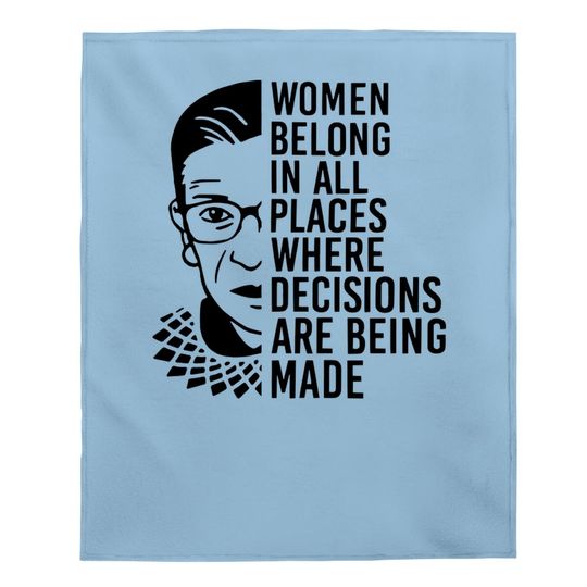 Notorious Rbg Baby Blanket Progressive Liberal Ruth Bader Ginsburg Baby Blanket Funny Letter Print Graphic Baby Blanket Tops