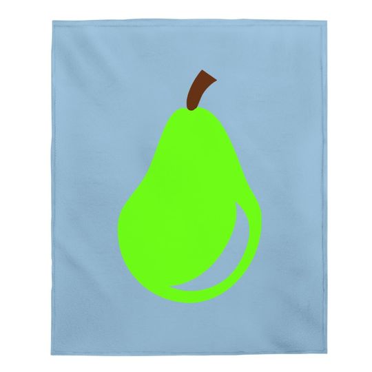 Green Pear Baby Blanket